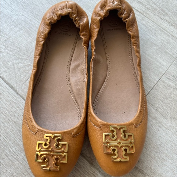 Barely Worn Tory Burch Brown Ballet Flats size 8 - Picture 4 of 4